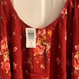 Torrid cold shoulder blouse